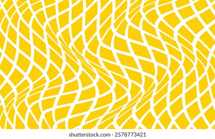 abstract trendy yellow rhombus wave pattern perfect for background.
