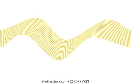 abstract trendy yellow stripe wave line design perfect for background.