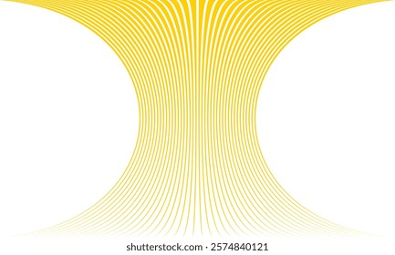 abstract trendy yellow thick to thin bulge line pattern perfect for background.