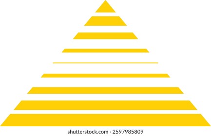 abstract trendy yellow thin to thick triangular line pattern perfect for background.