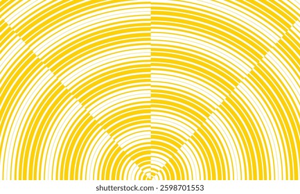abstract trendy yellow thin to thick irregular barcode style arc pattern perfect for background.