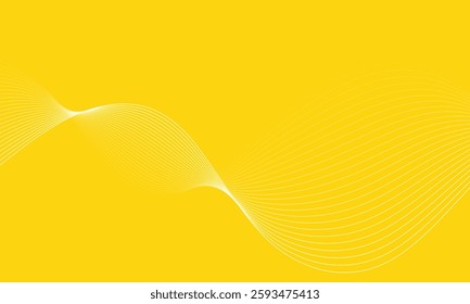 abstract trendy yellow white blend flowing wave lines on yellow background.