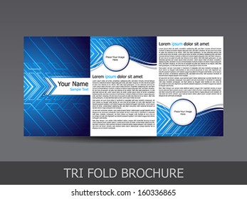 abstract tri fold brochure template vector illustration
