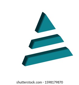 abstract triangle 3D logo vector design 