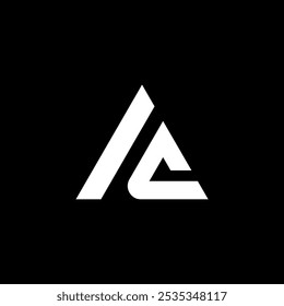 abstract triangle ac combination initial logo icon vector