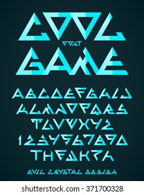 Abstract Triangle Alien Font, Vector Alphabet