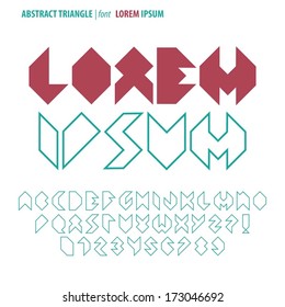 Abstract Triangle Alphabet and Digit Vector