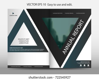 Abstract triangle annual report Brochure design template vector. Business Flyers infographic magazine poster.Abstract layout template ,Book Cover presentation portfolio