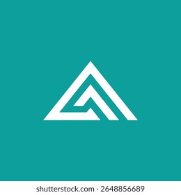 Abstrakter Dreieck-Pfeilbuchstabe A Logo-Design, Vektorvorlage