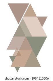 Abstrakte Dreieckskunst kann für Hintergrund, Kunstdekoration, Haus- oder Geschäftsgebäudedededekoration und einen Teil des Wandbildes verwendet werden. Dieses Bild kann Teil der digitalen Arbeit und des Digitaldrucks sein.