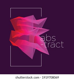 Resumen de arte triangular sobre fondo morado