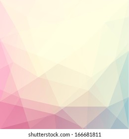 Abstract triangle art in pastel colors - eps10