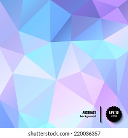 Abstract triangle art in pastel colors - eps10