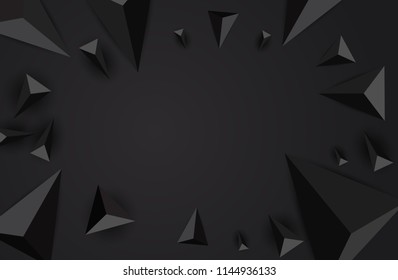 Abstract Triangle Background. 3D Triangles. Modern Wallpaper. Vector illustration