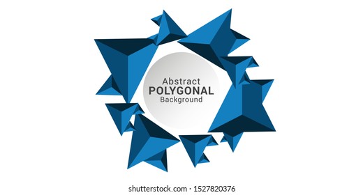 Abstract Triangle Background. 3D Triangles. Modern Wallpaper. Vector illustration