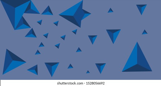 Abstract Triangle Background. 3D Triangles. Modern Wallpaper. Vector illustration