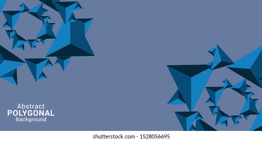 Abstract Triangle Background. 3D Triangles. Modern Wallpaper. Vector illustration