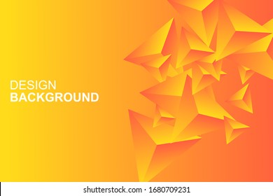 Abstract Triangle Background. 3D Triangles. Abstract composition of 3d confetti triangles. Modern Wallpaper. Vector illustration
