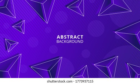 Abstract Triangle Background. 3D Triangles. Modern Wallpaper. Geometric background. Vector illustration