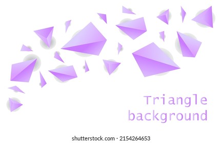 Abstract triangle background. 3D triangles. Polygonal wave background. Design for banner, landing page, flyer. Vector illustration