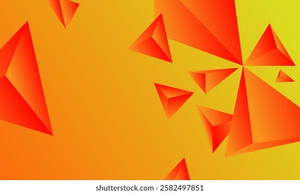 Abstract Triangle Background. 3D Triangles. Modern Wallpaper.