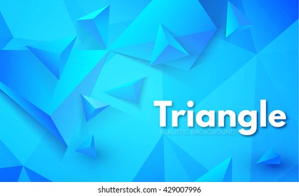 Abstract Triangle Background. 3D Triangles. Modern Wallpaper. Vector illustration