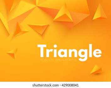 Abstract Triangle Background. 3D Triangles. Modern Wallpaper. Vector Illustration