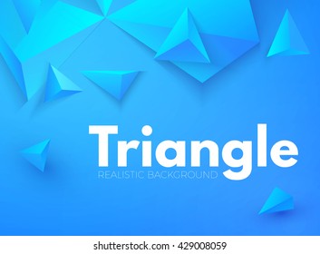 Abstract Triangle Background. 3D Triangles. Modern Wallpaper. Vector illustration