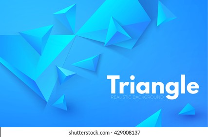 Abstract Triangle Background. 3D Triangles. Modern Wallpaper. Vector illustration