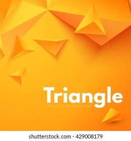 Abstract Triangle Background. 3D Triangles. Modern Wallpaper. Vector illustration