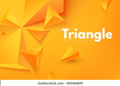 3D Triangles Vector Background