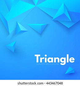 Abstract Triangle Background. 3D Triangles. Modern Wallpaper. Vector illustration