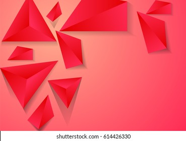 Abstract Triangle Background. 3D Triangles. Modern Wallpaper. Vector illustration
