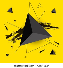 Abstract Triangle Background. 3D Triangles. Modern Wallpaper. Vector illustration
