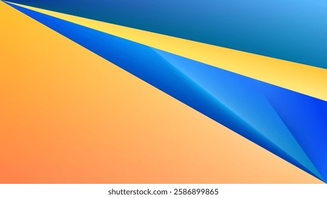 ABSTRACT TRIANGLE BACKGROUND BLUE ORANGE GRADIENT MESH SMOOTH LIQUID COLORFUL BLURRED DESIGN VECTOR TEMPLATE GOOD FOR MODERN WEBSITE, WALLPAPER, COVER DESIGN 