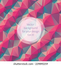 Abstract triangle background. Bright banner for your design.