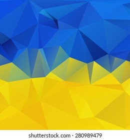  abstract triangle  background in color flag of UA