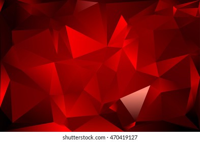 Abstract triangle background. Deep red. 10 EPS