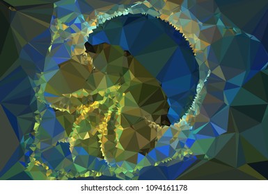 Abstract triangle background.  Design element for book covers, presentations layouts, title and page templates. Low polygonal. Vector clip art.