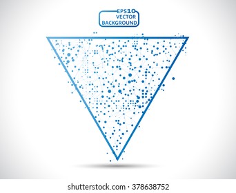 Abstract triangle background for design technology and networking science