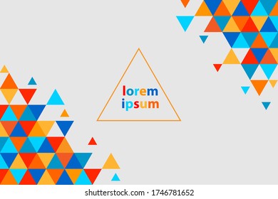 
Abstract triangle background free vector