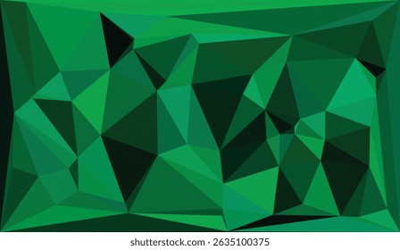 Fondo abstracto del triángulo, fondo geométrico abstracto, fondo verde abstracto