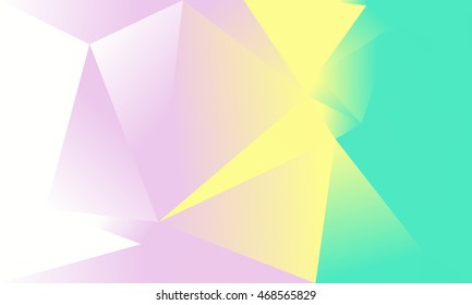 Abstract triangle background. Light pink, yellow, green. 10 EPS