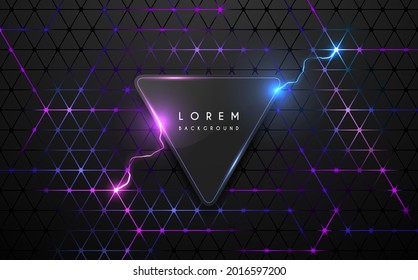 Abstract triangle background with lightning effect