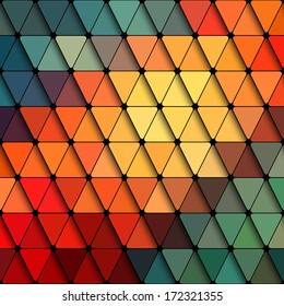 Abstract Triangle Background. Modern Frame Contemporary Pattern. Vector Disco Design