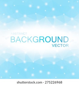 Abstract triangle background in modern polygon style. Greeting card, invitation, banner. Frame for your text with geometric poligonal background. Vector illustration.