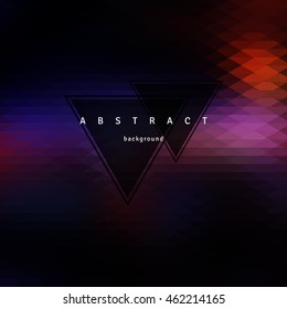 Abstract triangle  background, mosaic design elements. Vector illustration.