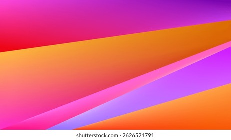 ABSTRAKTES DREIECK HINTERGRUND ROSA VIOLETT ORANGEFARBENES FARBVERSCHMELZTES DESIGN VEKTORVORLAGE GUT FÜR MODERNE WEBSITE, TAPETE, DECKENDESIGN 