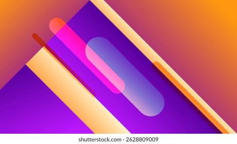 ABSTRACT TRIANGLE BACKGROUND PURPLE ORANGE GRADIENT SMOOTH LIQUID COLORFUL DESIGN WITH GEOMETRIC SHAPES VECTOR TEMPLATE GOOD FOR MODERN WEBSITE, WALLPAPER, COVER DESIGN 