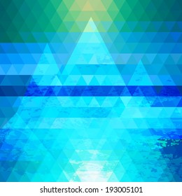 Abstract triangle background with stylized mountains. Vector illustration